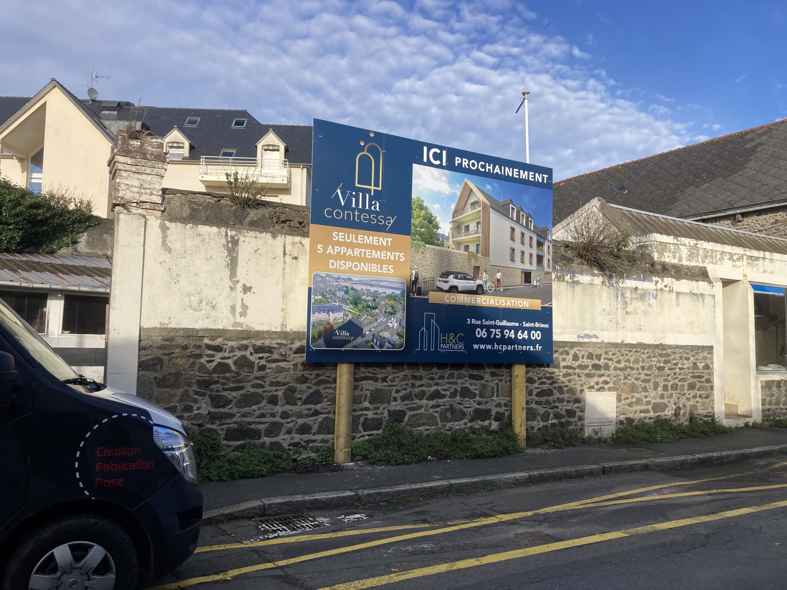H&C Partners - Panneau de chantier 4x3m - St Quay-Portrieux